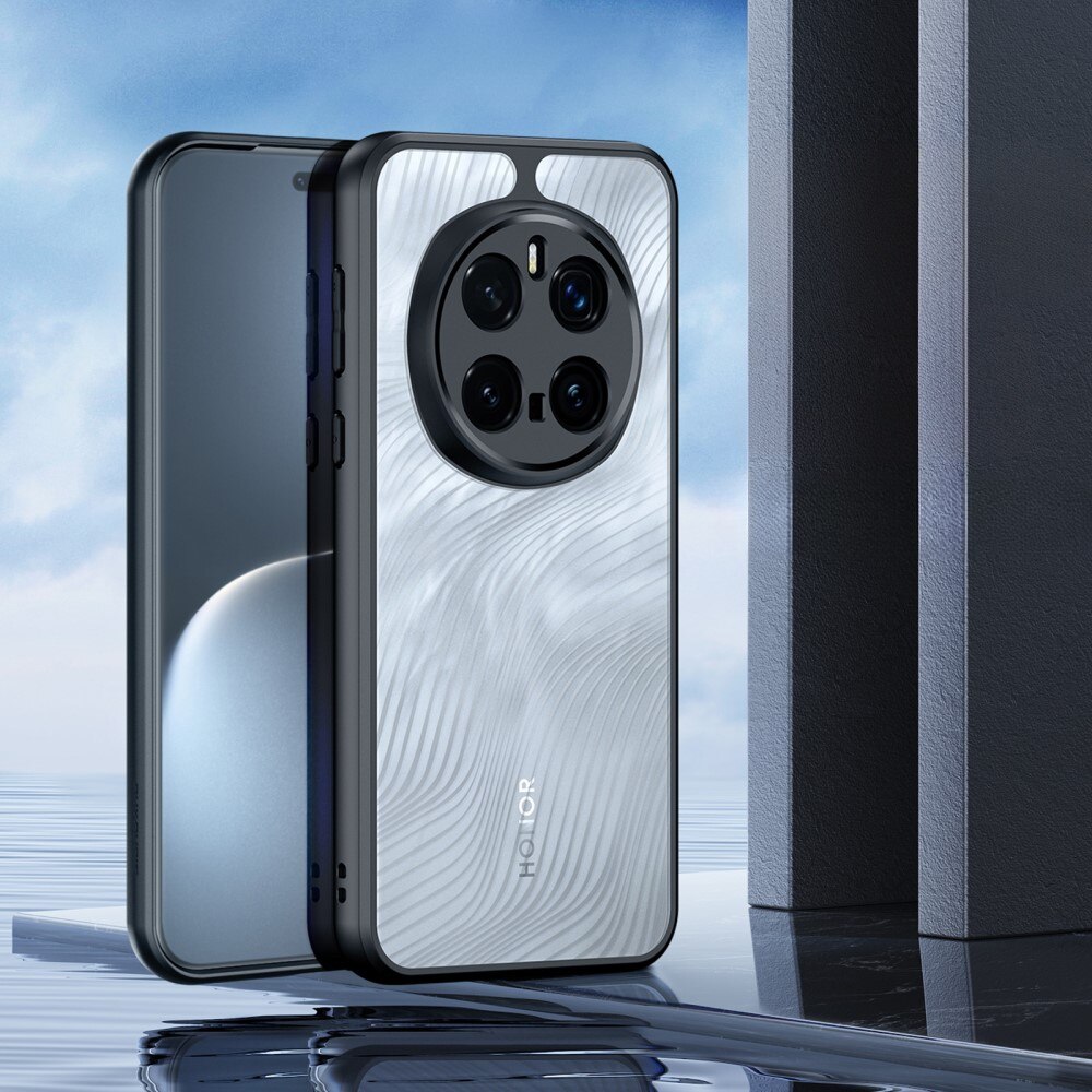Husa Aimo pentru Honor Magic 7 Pro, DuxDucis, TPU, transparent/negru, protectie ridicata