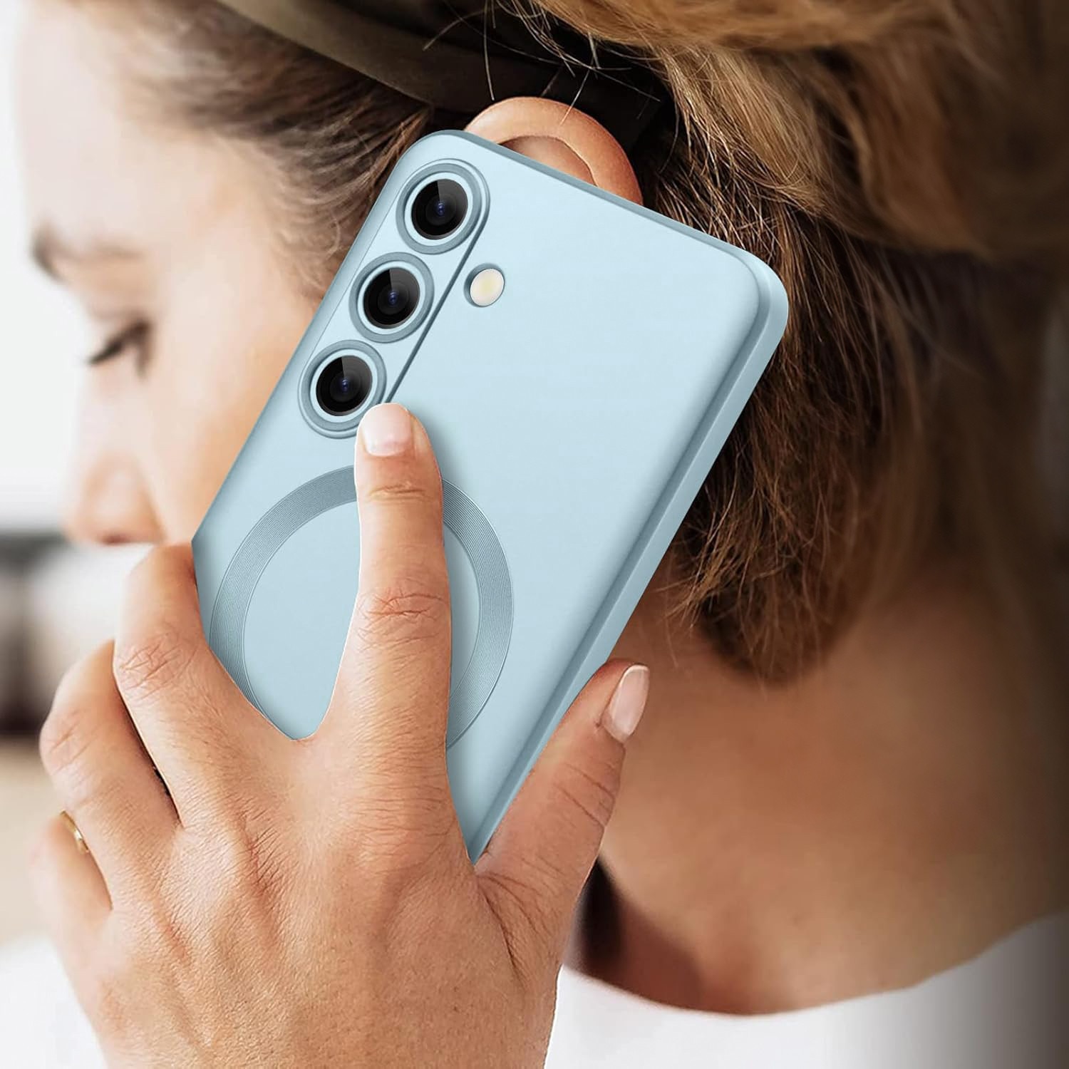 Husa pentru Samsung Galaxy S26, ColorMag, compatibila MagSafe, albastru
