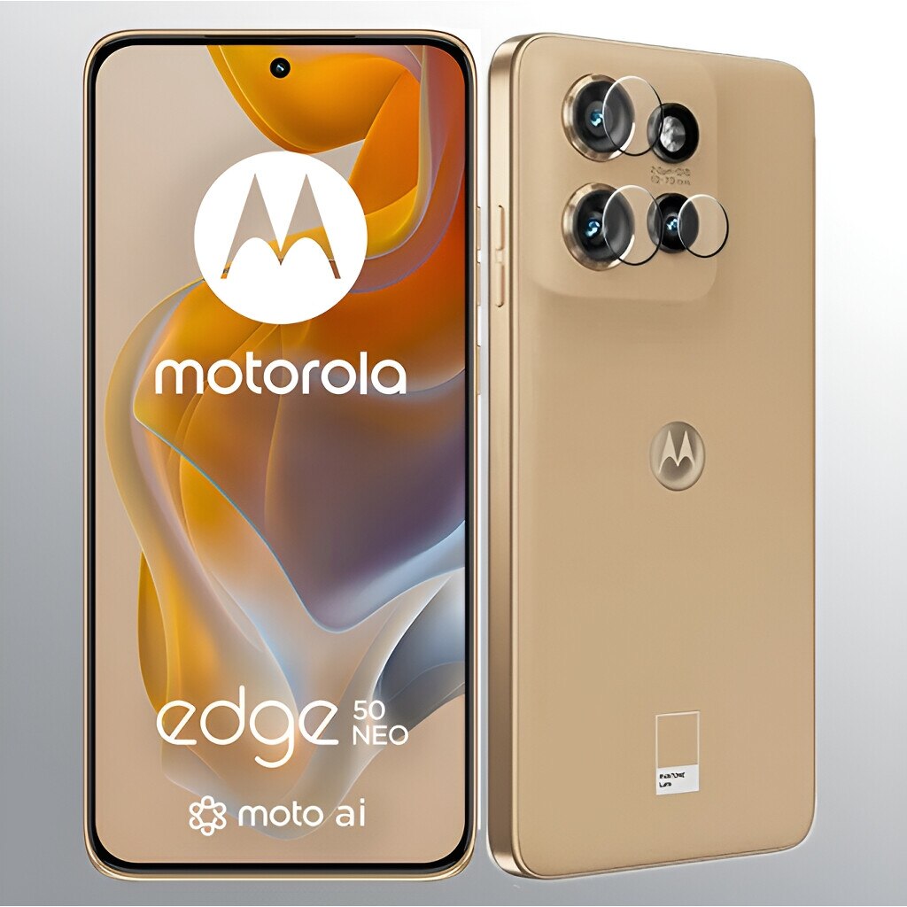 Folie protectie pentru camera, ERBORD, Compatibil cu Motorola Edge 50 Neo, Sticla securizata, 9H, Transparent