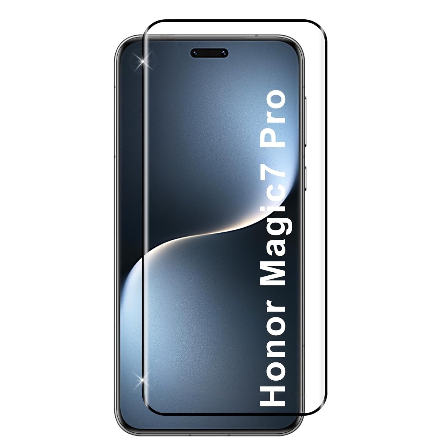 Folie protectie 3D XGSM pentru Honor Magic 7 Pro, 9H, 0,3mm, neagra, set cu 2 servetele de curatare