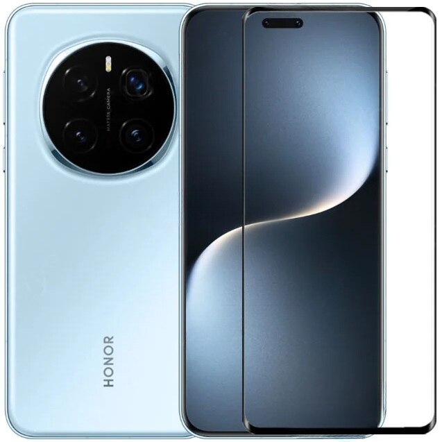 Folie protectie 3D XGSM pentru Honor Magic 7 Pro, 9H, 0,3mm, neagra, set cu 2 servetele de curatare