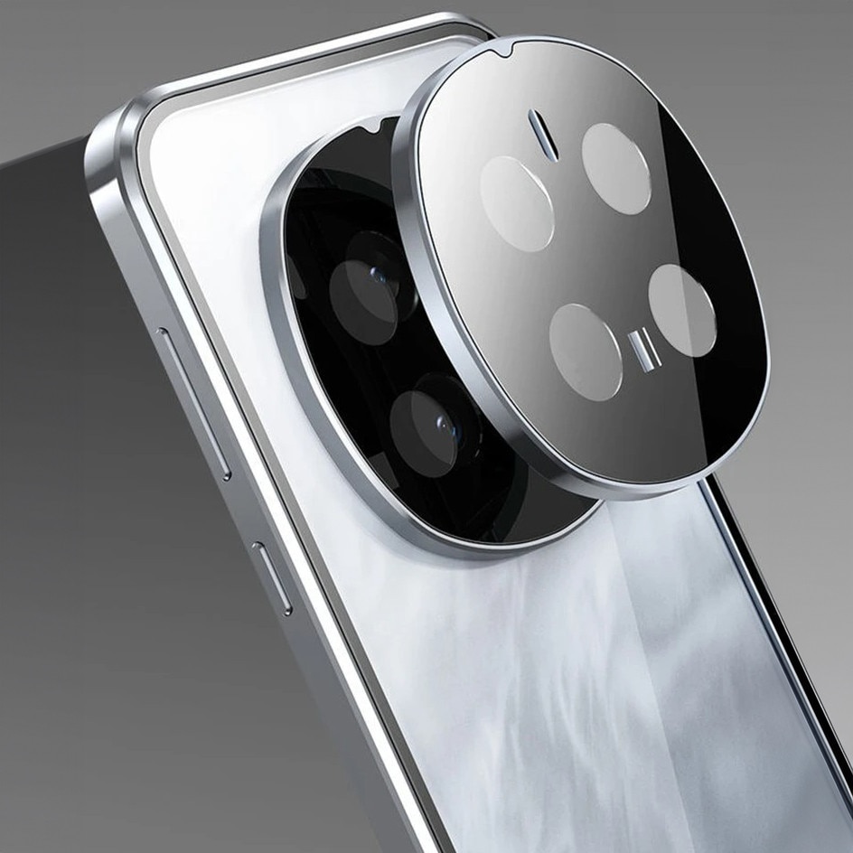 Husa pentru Honor Magic 7 Pro, sticla magnetica duala, argintie
