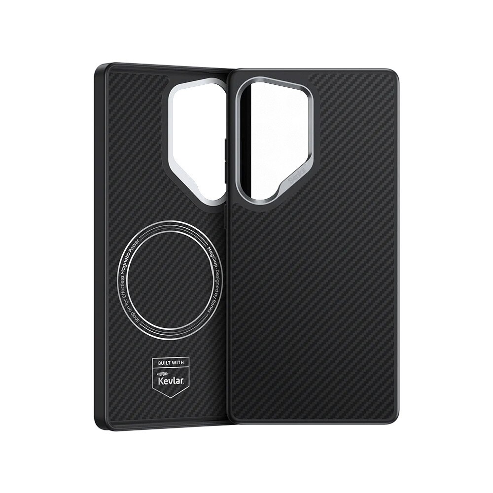 Husa pentru telefon, Benks, Kevlar Armor PRO, Carbon Fiber, compatibil cu MagSafe, negru, pentru Samsung Galaxy S25 Ultra