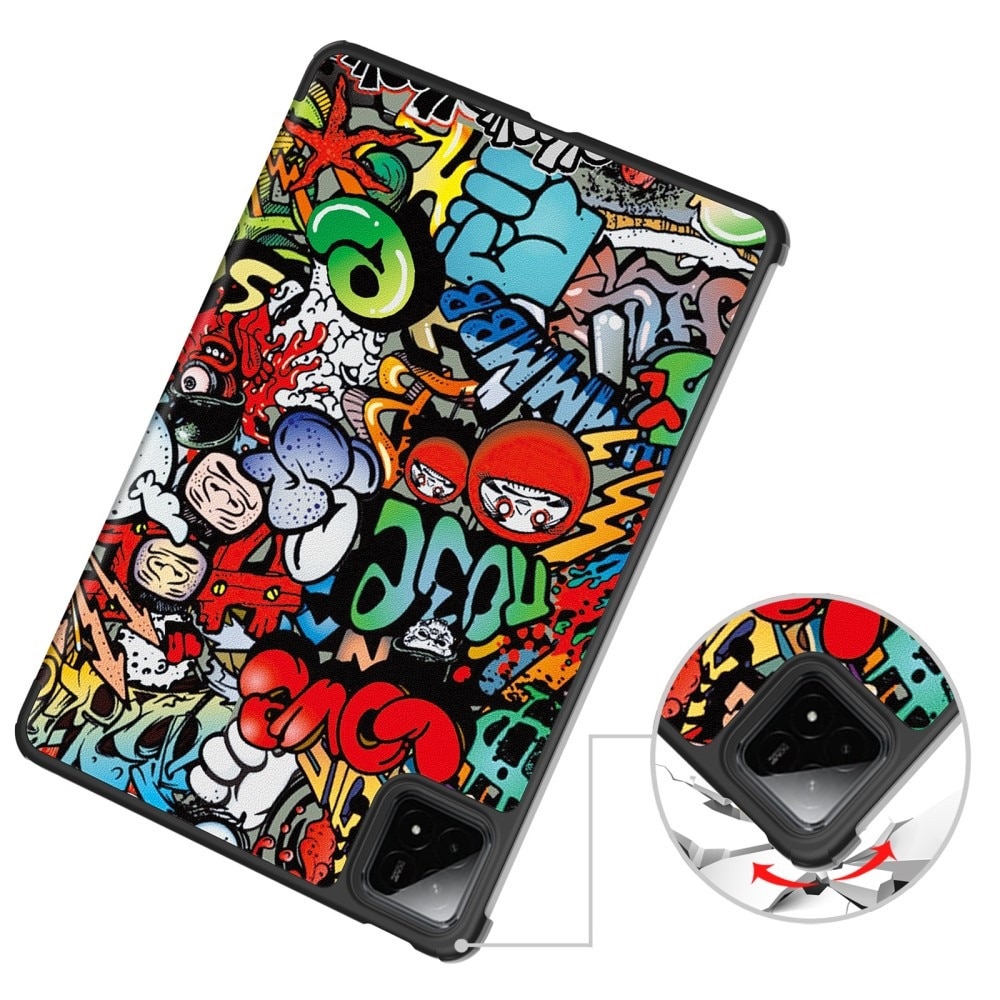 Etui tableta XGSM pentru Xiaomi Pad 7 / Xiaomi Pad 7 Pro, graffiti, suport, slim