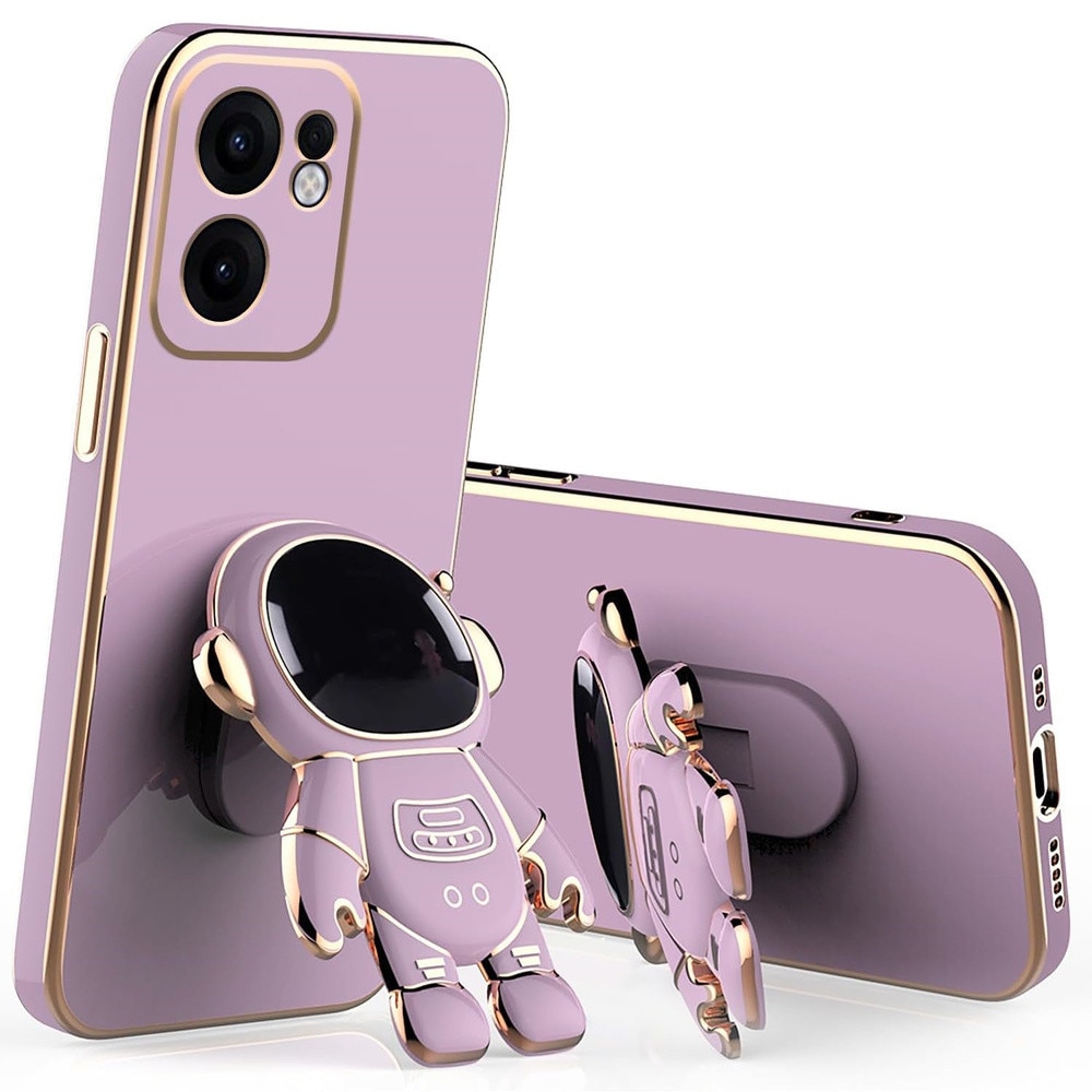 Husa pentru Oppo Reno 13F / Oppo Reno 13FS, Astronaut, Violet, TPU, Suport integrat