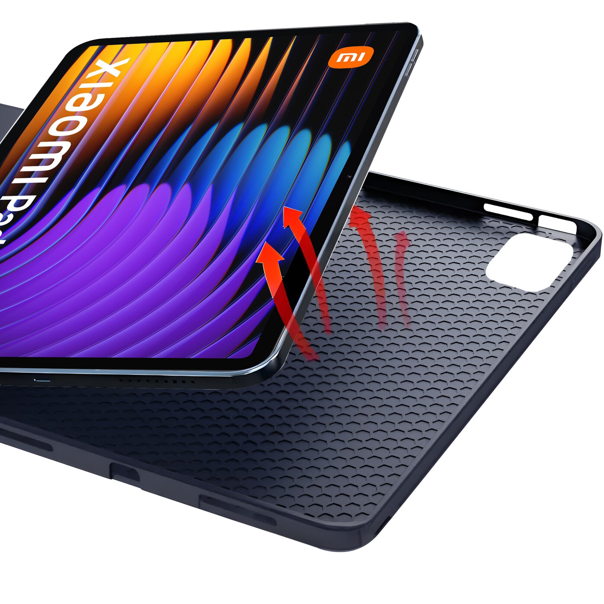 Husa tableta XGSM pentru Xiaomi Pad 7 / 7 Pro, granat, functie stand, material de calitate