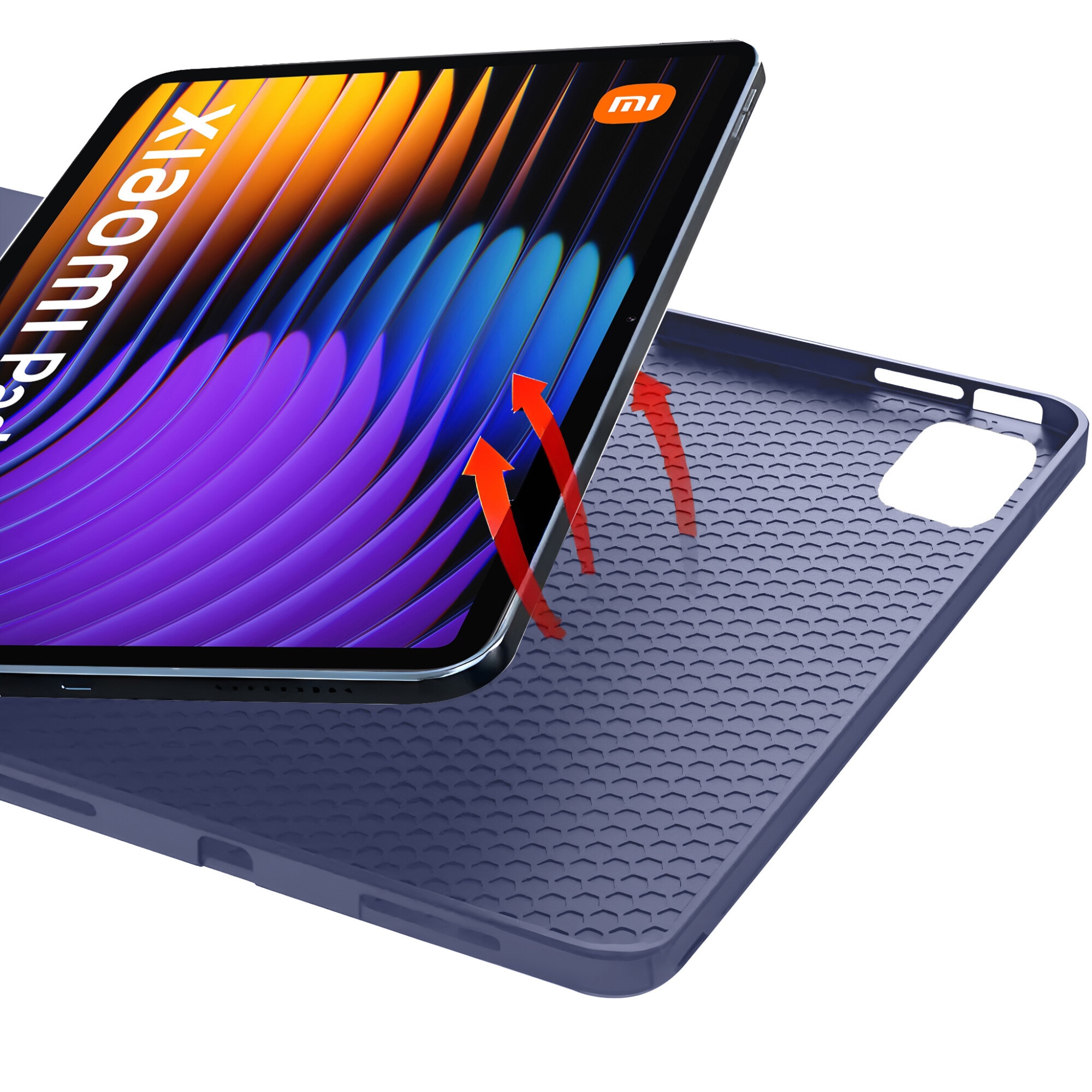 Husa Pentru Tableta, Xgsm, Pad 7/7 Pro, Tripartita, Usoara, Finisaj Mat, Design Elegant, Material Durabil, Protectie Eficienta a Dispozitivului, Functie De Suport, Violet