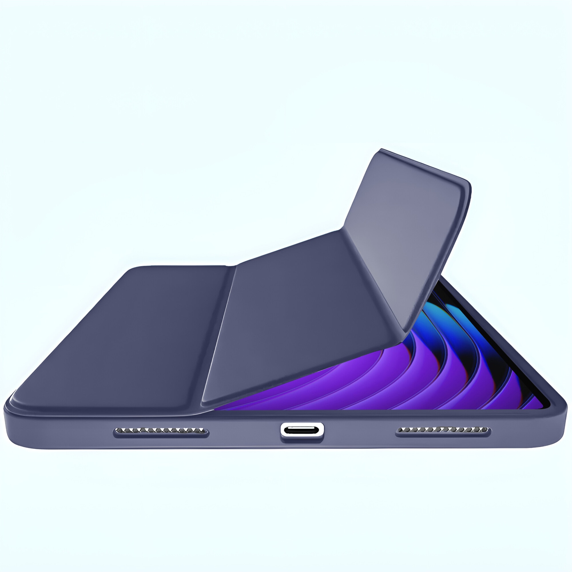 Husa Pentru Tableta, Xgsm, Pad 7/7 Pro, Tripartita, Usoara, Finisaj Mat, Design Elegant, Material Durabil, Protectie Eficienta a Dispozitivului, Functie De Suport, Violet