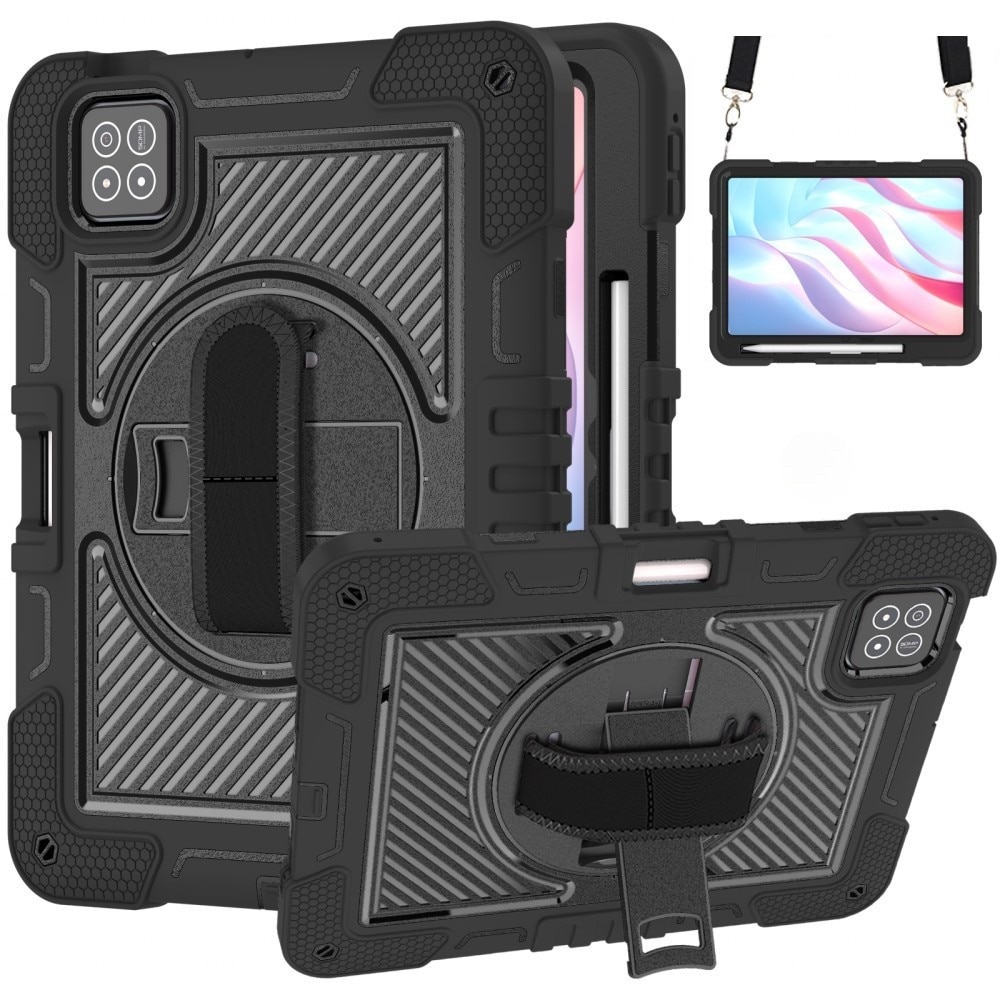 Husa tableta, XGSM, pentru Xiaomi Pad 7 / Xiaomi Pad 7 Pro, protectie armata, neagra, cu suport si loc pentru stylus