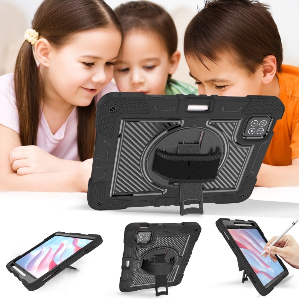 Husa tableta, XGSM, pentru Xiaomi Pad 7 / Xiaomi Pad 7 Pro, protectie armata, neagra, cu suport si loc pentru stylus