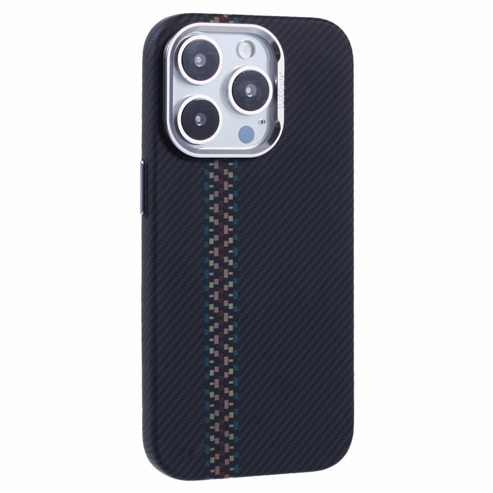 Husa pentru iPhone 15 Pro Max, ERBORD, Carbon Fiber MagSafe, negru