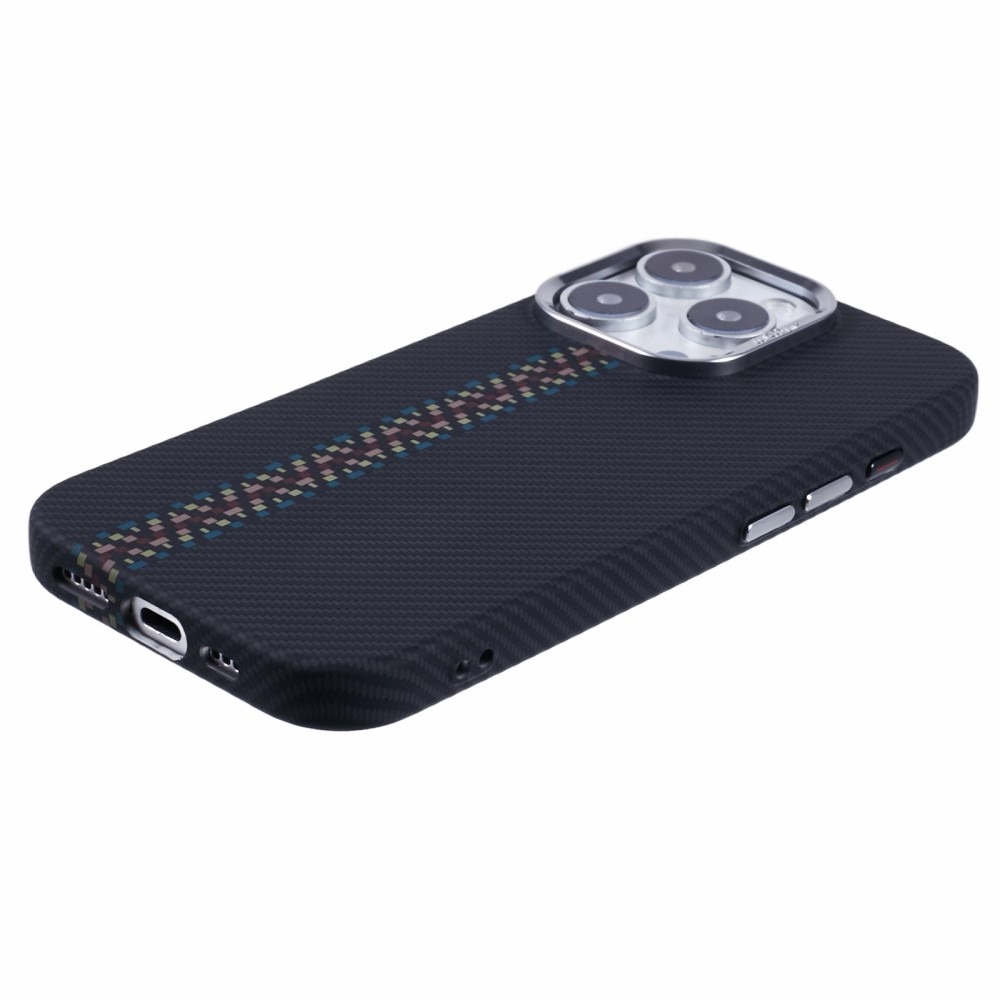 Husa pentru iPhone 15 Pro Max, ERBORD, Carbon Fiber MagSafe, negru