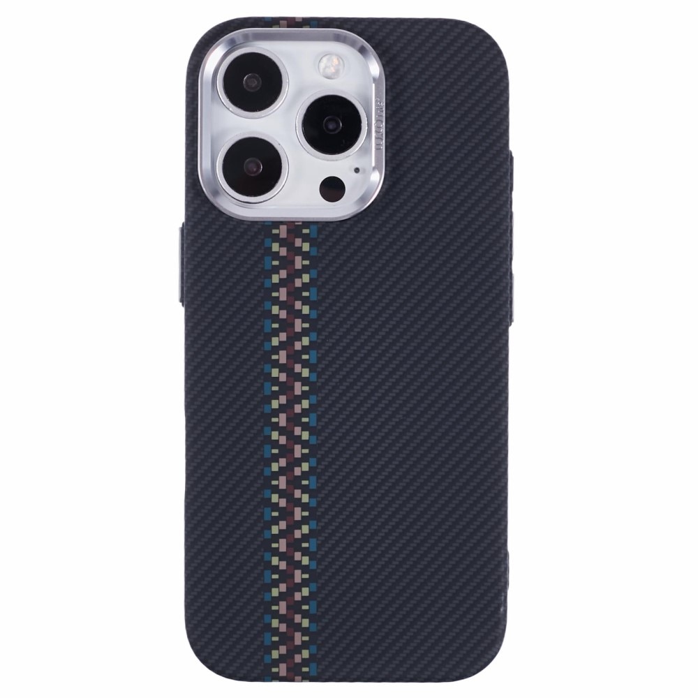 Husa pentru iPhone 15 Pro Max, ERBORD, Carbon Fiber MagSafe, negru