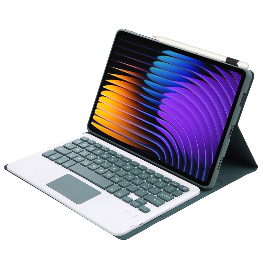 Husa cu tastatura pentru Xiaomi Pad 7 / Xiaomi Pad 7 Pro, TouchPad, verde