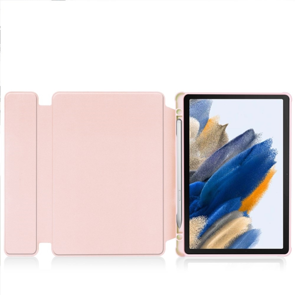 Husa cu tastatura pentru Samsung Galaxy Tab A9+, XGSM, auriu roz