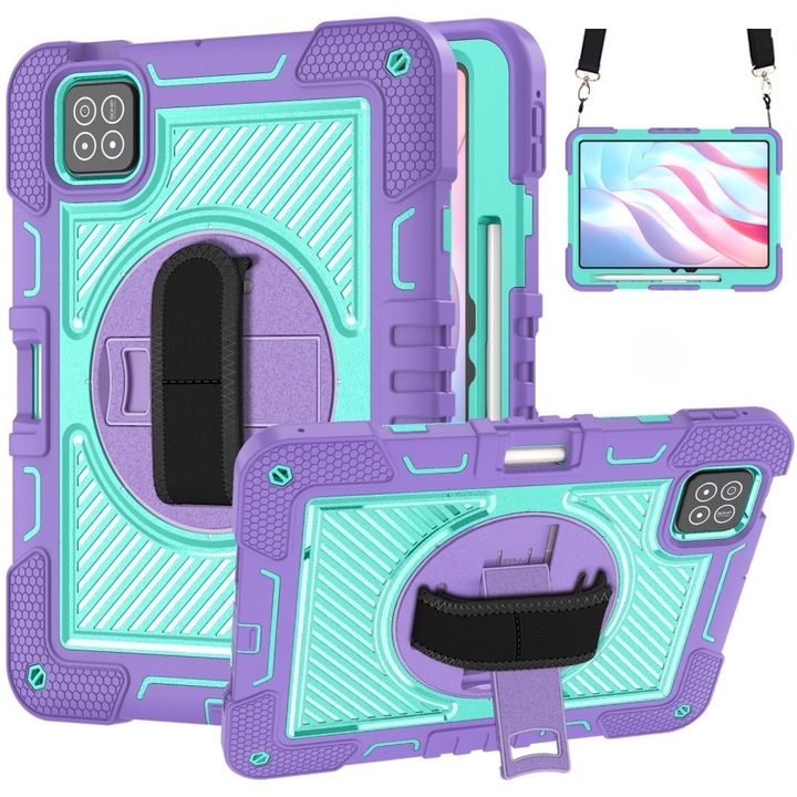 Husa pentru Xiaomi Pad 7 / Xiaomi Pad 7 Pro, Protectie Blindata, Mov/Albastru