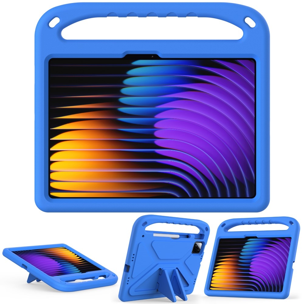 Husa pentru copii Xiaomi Pad 7 / Xiaomi Pad 7 Pro cu maner, albastra