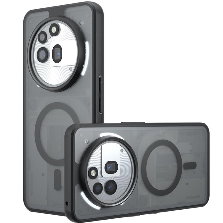 Husa pentru telefon Nothing Phone 3A Pro, ERBORD, hibrid, negru, set cu sticla securizata
