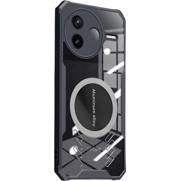 Husa telefon, XGSM, Policarbonat, Pentru Xiaomi Poco F7 Pro, Transparent / Negru