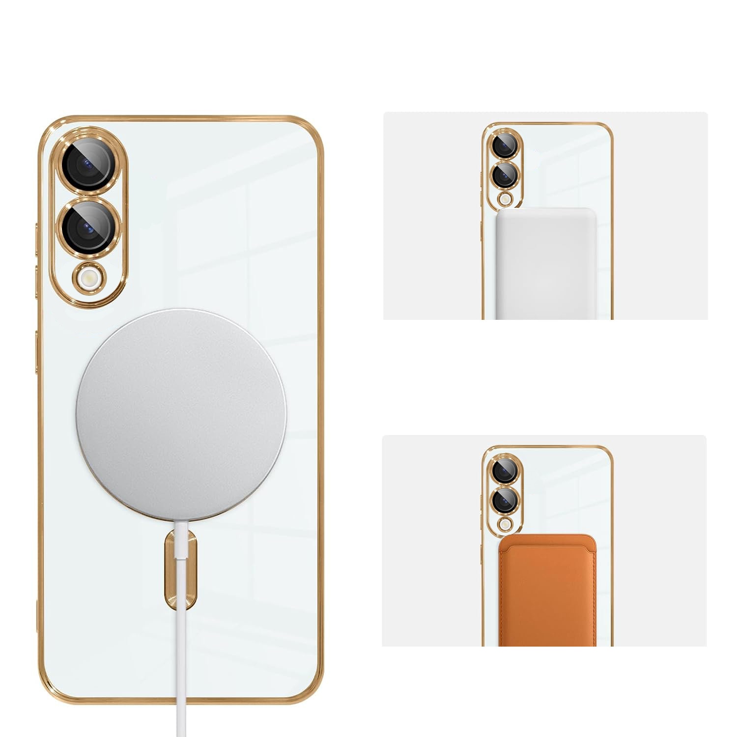 Husa si folie telefon, compatibil cu Samsung Galaxy S25 Edge, MagSafe, XGSM