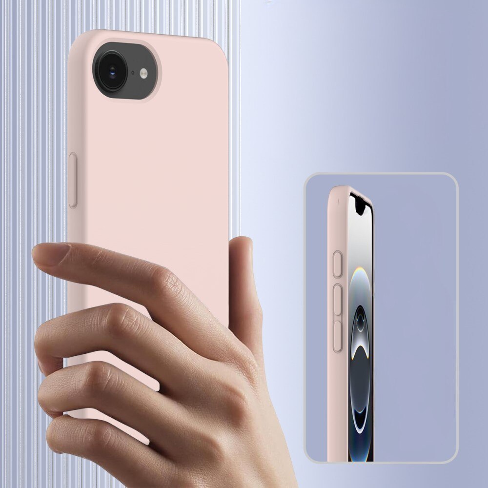 Husa pentru iPhone 16e, MagSafe din silicon, roz