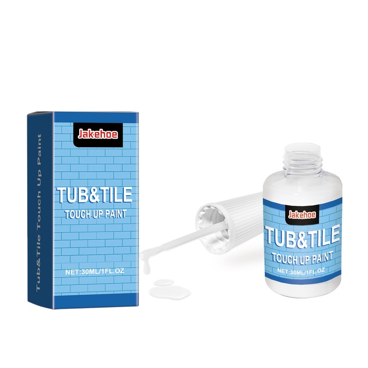 Vopsea de reparare a faiantei Jakehoe, pentru repararea faiantei de uz casnic, marmura, cada, lavoar, toaleta, 2 buc