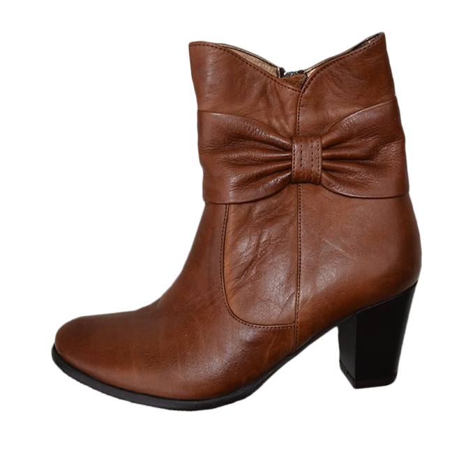 Cizme cu toc mic, D&J Exclusive, Maro