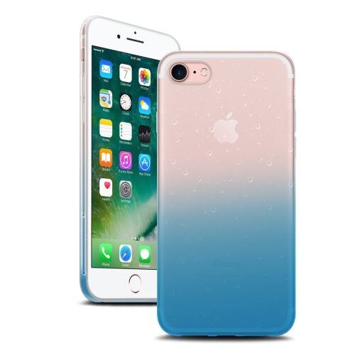 Husa Iphone 7 - Silicon Rain Drop Albastra