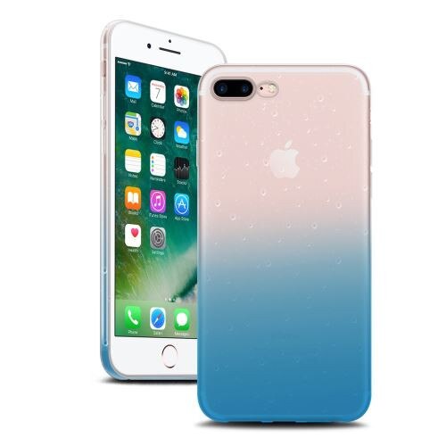 Husa Iphone 7 Plus / 8 Plus - Silicon Rain Drop Blue
