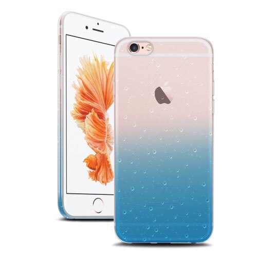 Husa Iphone 6S Plus/ 6 Plus - Silicon Rain Drop Albastra