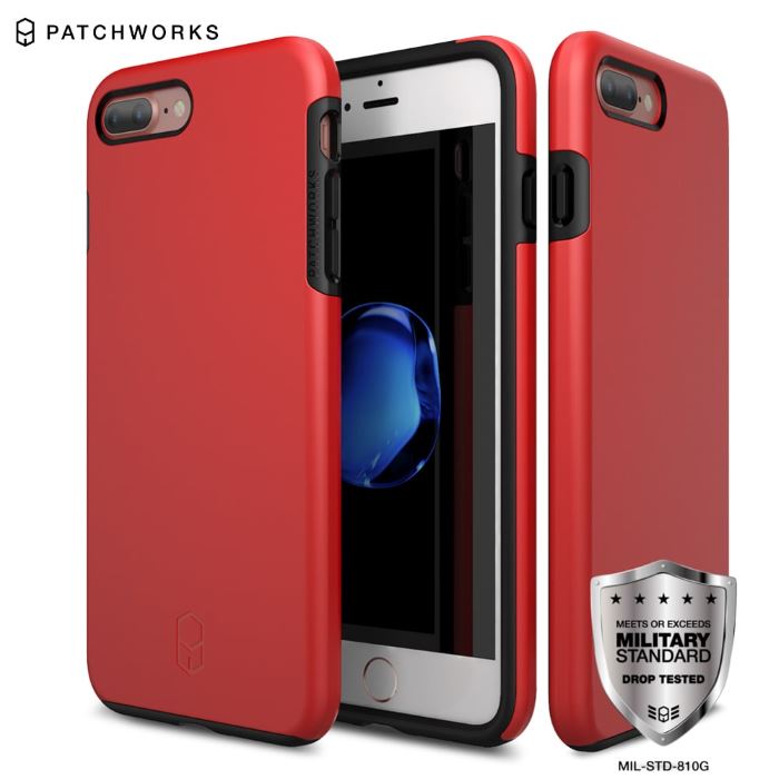 Husa iPhone 7 Plus / 8 Plus - Patchworks Level Red/Black