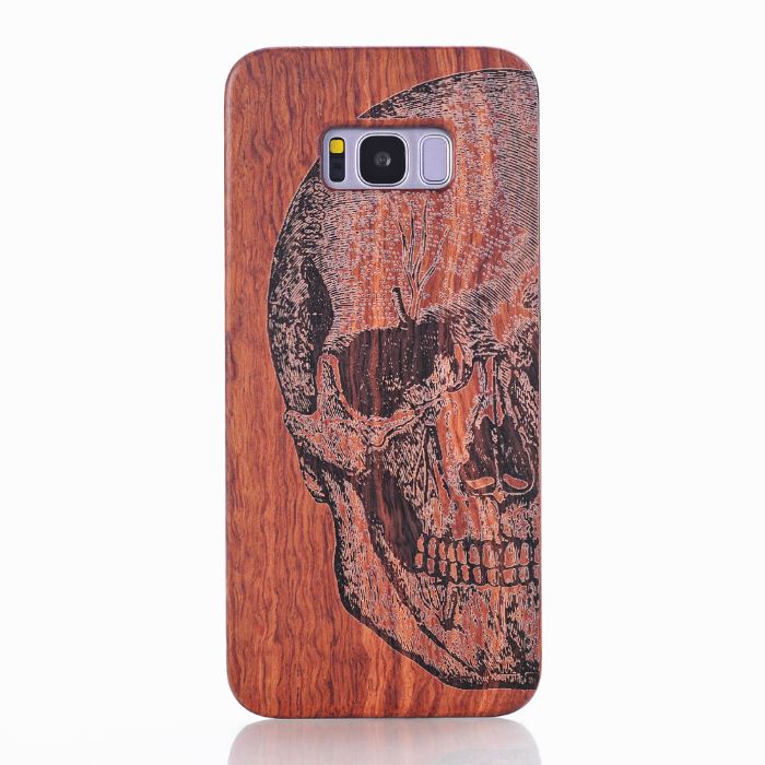 Husa de lemn Rosewood Samsung S8 - Skull