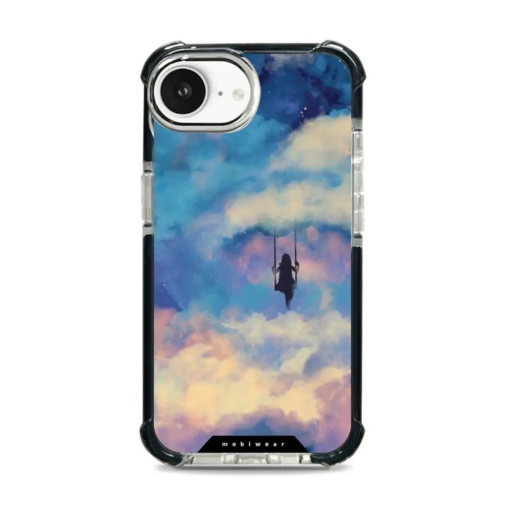 Husa rezistenta Mobiwear MagSafe Elite Bumper pentru Apple iPhone 16e, multicolor, protectie maxima, design ergonomic