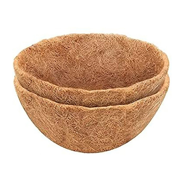 2 db kerek kókuszbélés, BOMSTOM, Ø12 hüvelyk (30,5 cm), 100% természetes kókuszbélés, függő kosarakhoz a verandán és az erkélyen, beltéri kertben, kültéren, barna
