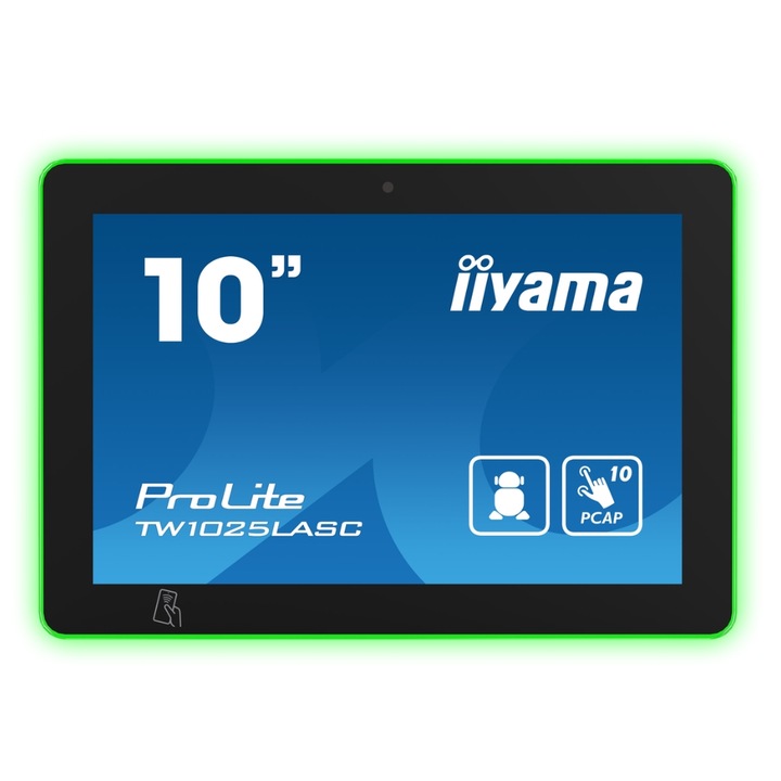 Monitor IPS LED Iiyama 10.1" TW1025LASC-B1PNR, 1280 x 800, Touch screen, Boxe Negru