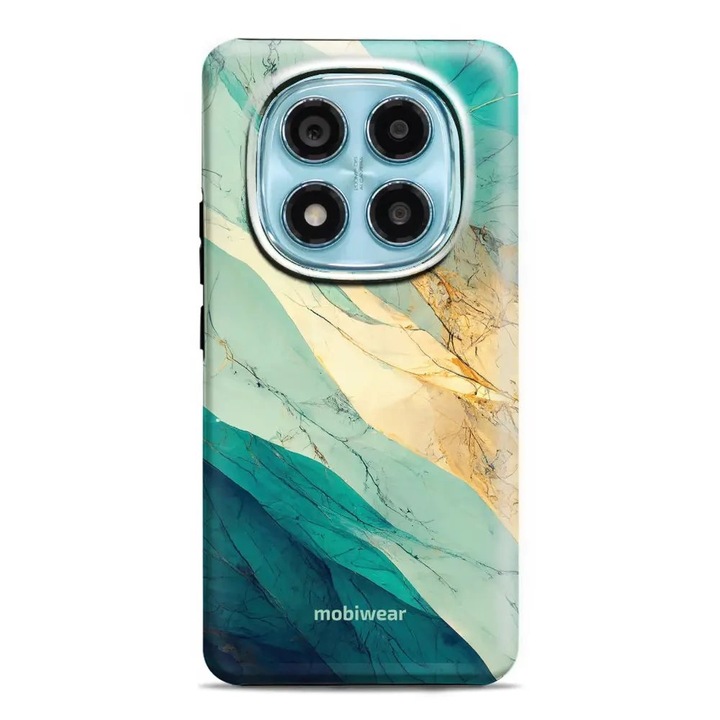 Husa telefon Mobiwear Elite Pro, Xiaomi Redmi Note 14 Pro 5G, mramor verde, rezistenta la socuri si zgarieturi