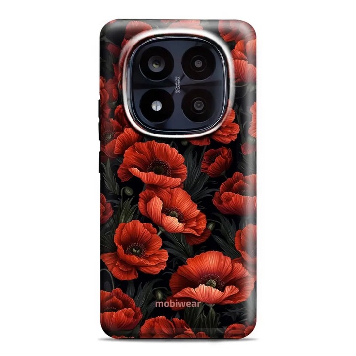 Husa telefon Mobiwear Elite Pro, Xiaomi Redmi Note 14 Pro Plus 5G, rosie, rezistenta la socuri si zgarieturi, set 1 buc.