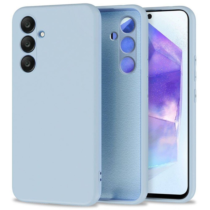 Кейс за Samsung Galaxy A55 5G силиконов кейс бебешко син