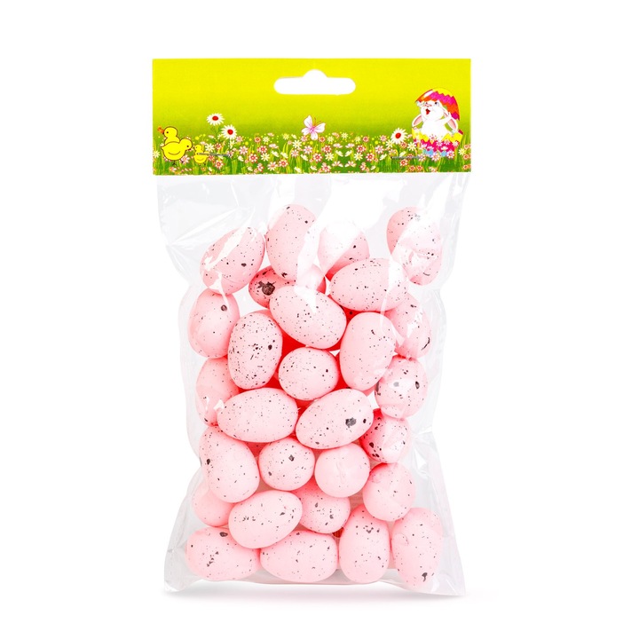 Set Decorativ de Paște, Primlife, Oua Colorate 3 Tipuri, 36 Buc, 3x2 cm