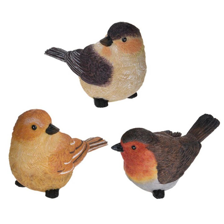 Figurina Decorativa, Pasare Multicolora, 10 cm, Plastic, Pentru Gradina, Pe Terasa Si Balcon, Set De 20 Bucati