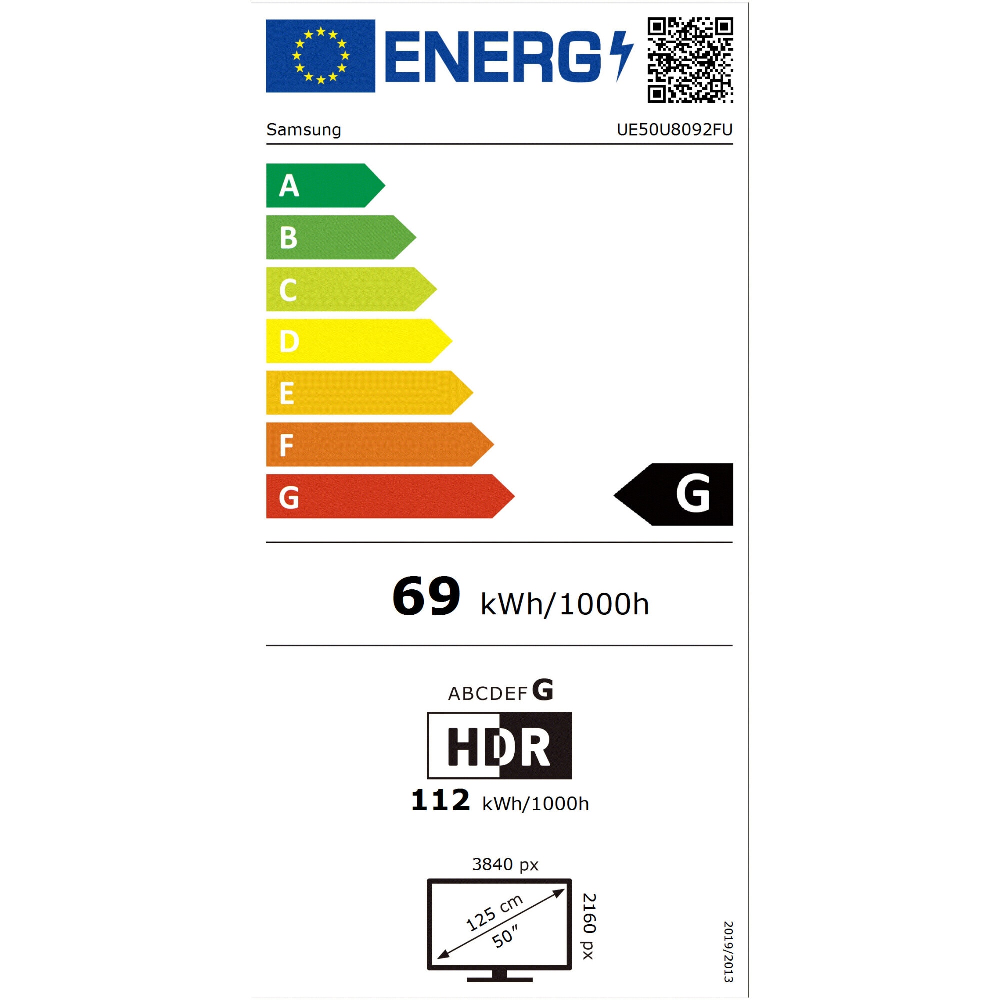 Televizor SAMSUNG LED 50U8092, 125 cm, Smart, 4K Ultra HD, Clasa G (Model 2025)