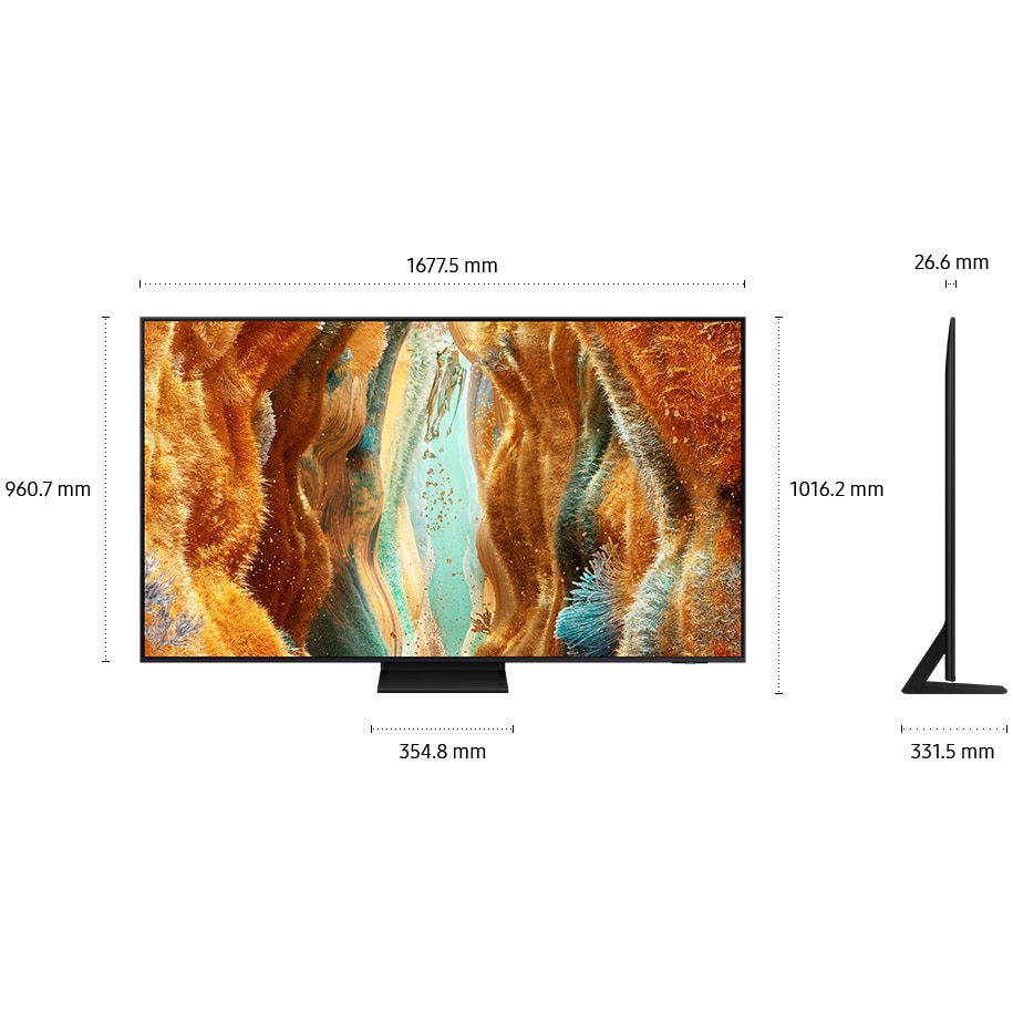 Televizor SAMSUNG Neo QLED 75QN70F, 189 cm, Smart, 4K Ultra HD, 100 Hz, Clasa D (Model 2025)
