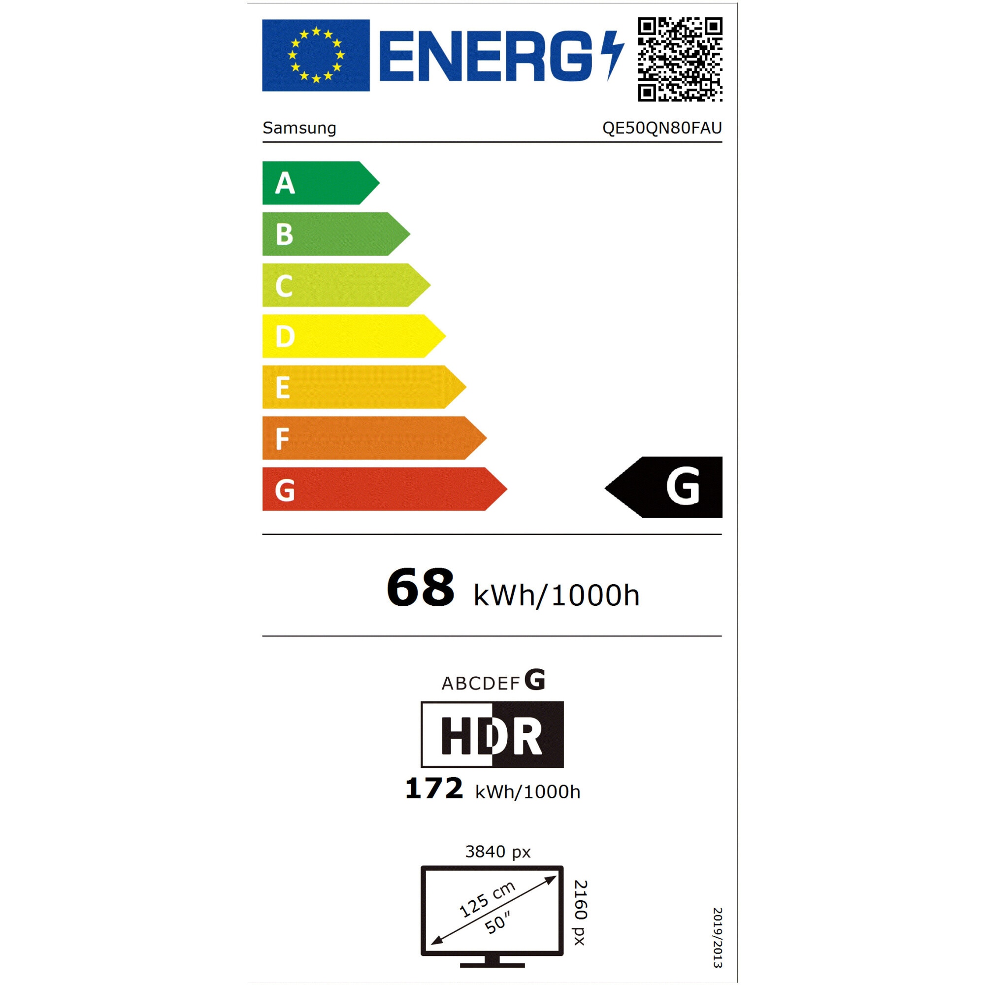 Televizor SAMSUNG MiniLED Neo QLED 50QN80F, 125 cm, Smart, 4K Ultra HD, Clasa G (Model 2025)
