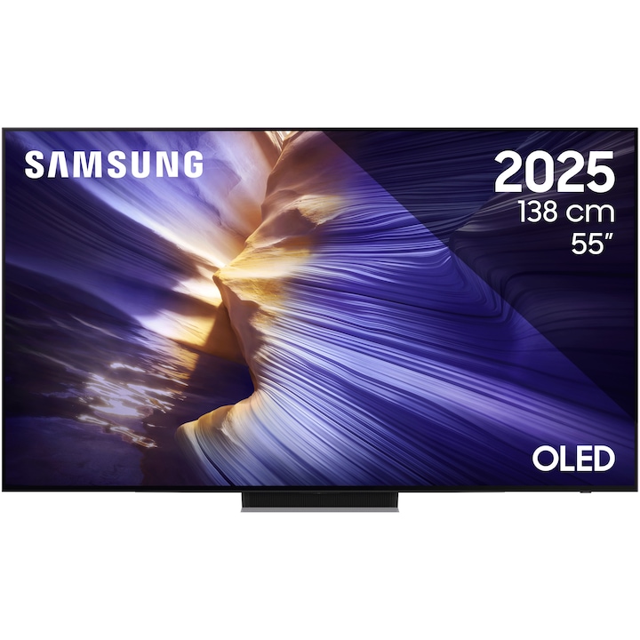 Televizor SAMSUNG OLED 55S90F, 138 cm, Smart, 4K Ultra HD, 100 Hz, Clasa G (Model 2025)