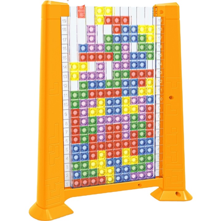 Joc educativ Tetris Puzzle Flippy, 70 piese, multicolore, 3D, 23x19.8x5cm