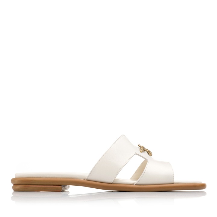 Sandale dama, Musette, BEE A259, Piele naturala, Ivoire