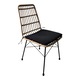 Set Masa si Scaune de Exterior, 7 Piese, Model Naoki V2, Natural/Negru, 160x90x78 cm