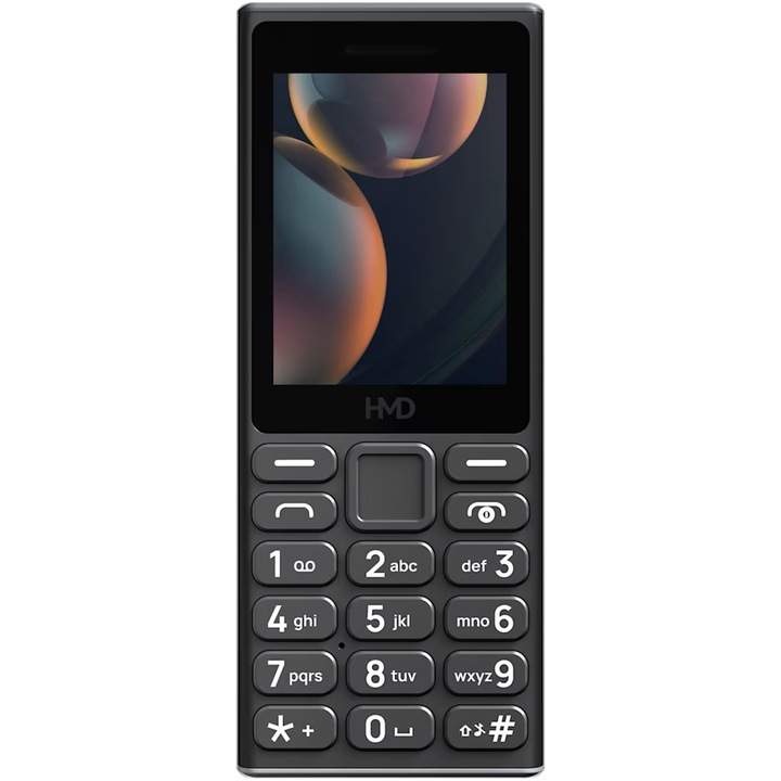 Telefon mobil HMD 105 4G, Dual SIM, display 2.4", Black
