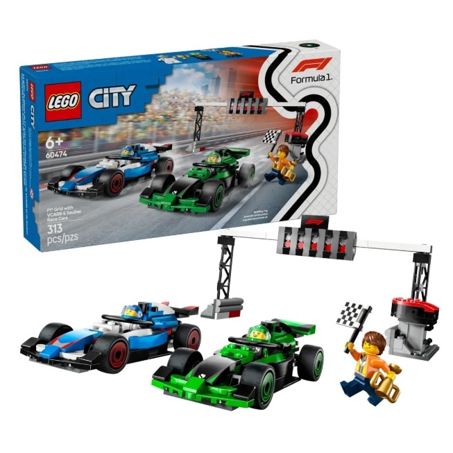 LEGO® City - Grila de start F1® cu masini de curse VCARB si Sauber