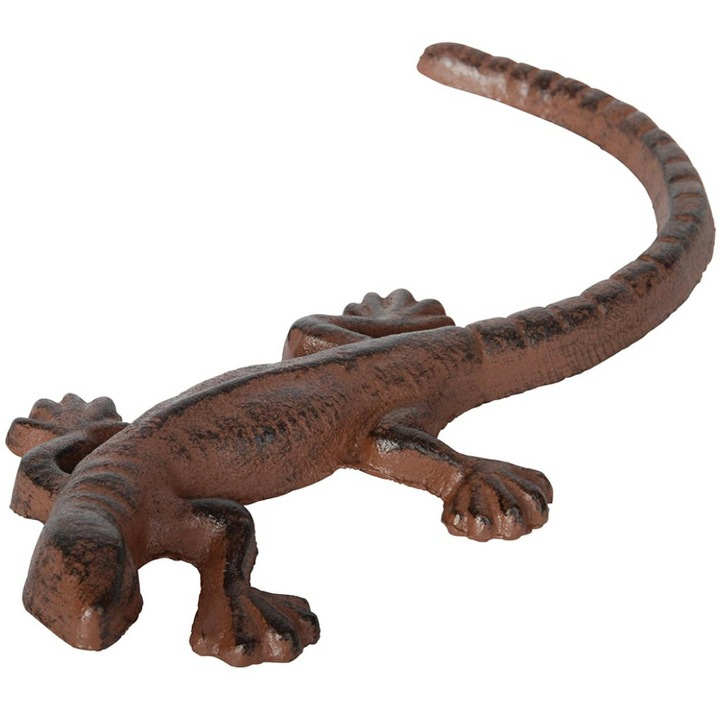 Figurina Decorativa, Esschert Design, Dorsala Din Fonta, Metal, 10 cm, Brun, Stil De Gradina, Fara Baterii